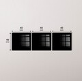 Tablou decorativ (3 Pieces), 2045, Dimensiune: 40 x 40 cm (3 bucăți), Multicolor