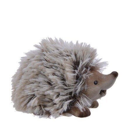 Decoratiune Hedgehog, Decoris, 6.5x11x7 cm, maro