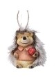 Decoratiune pentru brad Hedgehog with apple, Decoris, 4.5x5x7.2 cm, maro