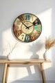 Ceas de perete, Huhuas00038, Dimensiune: 50 x 50 cm (1 bucată), Multicolor
