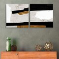 Set 2 tablouri decorative, ASR_CNV2-2 30x30, Lemn, Multicolor
