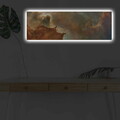 Tablou decorativ cu lumina LED, 3090NASA-011, 30 x 90 cm, Multicolor
