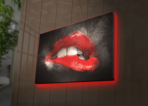 Tablou decorativ cu lumina LED, 4570DACT-64, Dimensiune: 45 x 70 cm, Multicolor
