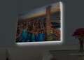 Tablou decorativ cu lumina LED, 4570HDACT-082, Dimensiune: 45 x 70 cm, Multicolor