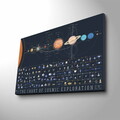 Tablou decorativ cu lumina LED, NASA-010, Dimensiune: 45 x 70 cm, Multicolor