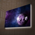 Tablou decorativ cu lumina LED, NASA-020, Dimensiune: 45 x 70 cm, Multicolor