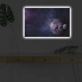 Tablou decorativ cu lumina LED, NASA-020, Dimensiune: 45 x 70 cm, Multicolor