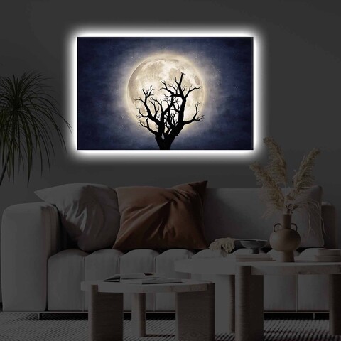 Tablou decorativ cu lumina LED, 4570KTLGDACT, Dimensiune: 45 x 70 cm, Multicolor