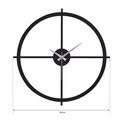 Ceas de perete, Nuvola, Diametru: 50 cm, Negru
