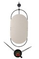 Ceas de perete, Sntr, MDF dublu strat, Alb/Negru