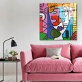 Tablou decorativ, CAM4014_5050, Dimensiune: 50 x 50 cm, Multicolor