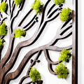 Decoratiune de perete, Tree 1, Dimensiuni: 90 x 1 x 44 cm, Verde/Maro
