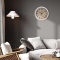 Ceas de perete decorativ, Alfa, Dimensiune: 31 x 31 cm, Alb