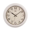 Ceas de perete decorativ, Alfa, Dimensiune: 31 x 31 cm, Alb