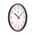 Ceas de perete decorativ, Slim, Dimensiune: 30,5 x 30,5 cm, Maro