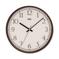 Ceas de perete decorativ, Slim, Dimensiune: 30,5 x 30,5 cm, Maro