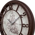 Ceas de perete decorativ, Hisar Sail, Dimensiune: 40 x 40 cm, Maro