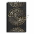 Tablou decorativ, 4570NISC-019, Lemn, Auriu / Alb / Negru