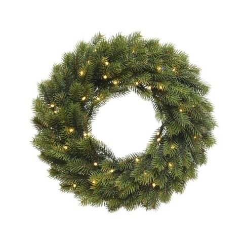 Coronita Winnipeg cu LED-uri, Decoris, 49 LED-uri, verde/alb
