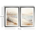 Set 2 tablouri decorative, 2Pantct-006, Cadru: 100% LEMN (Grosime: 1,9 cm), Multicolor