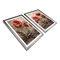 Set 2 tablouri decorative, 2Pantct-011, Cadru: 100% LEMN (Grosime: 1,9 cm), Multicolor