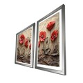 Set 2 tablouri decorative, 2Pantct-011, Cadru: 100% LEMN (Grosime: 1,9 cm), Multicolor