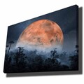 Tablou decorativ, 70100NISC-049, Lemn, Portocaliu / Bleumarin / Negru