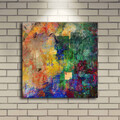 Tablou decorativ cu lumina LED, 4040İACT-1, Dimensiune: 40 x 40 cm, Multicolor