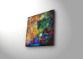 Tablou decorativ cu lumina LED, 4040İACT-1, Dimensiune: 40 x 40 cm, Multicolor