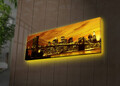Tablou decorativ cu lumina LED, 3090DACT-3, 30 x 90 cm, Multicolor