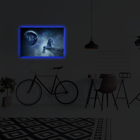 Tablou decorativ cu lumina LED, ABD-007, Dimensiune: 45 x 70 cm, Multicolor