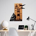 Decoratiune de perete, Lighthouse, Lățime: 52 cm, Nuc / Negru
