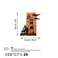 Decoratiune de perete, Lighthouse, Lățime: 52 cm, Nuc / Negru