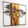 Decoratiune de perete, Acacia Tree, Lățime: 90 cm Înălțime: 58 cm Adâncime: 3 cm, Multicolor