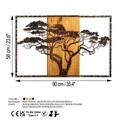 Decoratiune de perete, Acacia Tree, Lățime: 90 cm Înălțime: 58 cm Adâncime: 3 cm, Multicolor