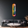 Tablou decorativ, Ananas Pink Orange| Glass Wall Art, Dimensiune: 20 x 80 cm, Multicolor