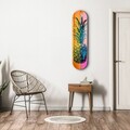 Tablou decorativ, Ananas Pink Orange| Glass Wall Art, Dimensiune: 20 x 80 cm, Multicolor