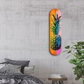 Tablou decorativ, Ananas Pink Orange| Glass Wall Art, Dimensiune: 20 x 80 cm, Multicolor