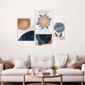 Set 4 tablouri decorative, Mdf, Imprimare digitala, Multicolor