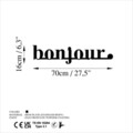 Decoratiune de perete, Bonjour, Dimensiune: 70 x 16 cm, Negru