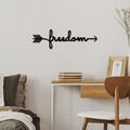 Decoratiune de perete, Freedom, Dimensiuni: 62 x 19 cm , Negru