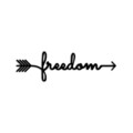 Decoratiune de perete, Freedom, Dimensiuni: 62 x 19 cm , Negru