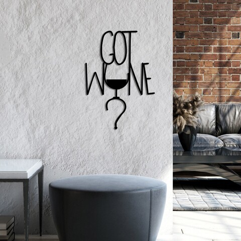 Decoratiune de perete, Got Wine, Dimensiuni: 54 x 38 cm , Negru