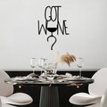 Decoratiune de perete, Got Wine, Dimensiuni: 54 x 38 cm , Negru