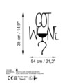 Decoratiune de perete, Got Wine, Dimensiuni: 54 x 38 cm , Negru