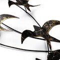 Decoratiune de perete, Flock of Swallows 3, Dimensiuni: 45 x 104 x 8 cm, Multicolor