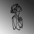 Decoratiune de perete, Portrait v2, Dimensiuni: 70 x 32 cm, Negru