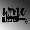 Decoratiune de perete, Wine Time, Dimensiuni: 54 x 37 cm , Negru