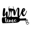 Decoratiune de perete, Wine Time, Dimensiuni: 54 x 37 cm , Negru