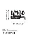 Decoratiune de perete, Wine Time, Dimensiuni: 54 x 37 cm , Negru